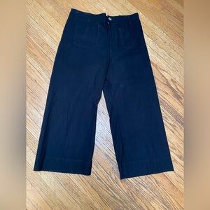 Meave by Anthropolgie The Colette Black Wide Leg Pants Sz Womens 34waist